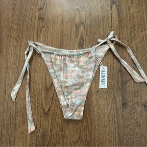 La Porte watercolor Kourtney Pastel Tie-Side Bikini Bottom size medium sexy NWT